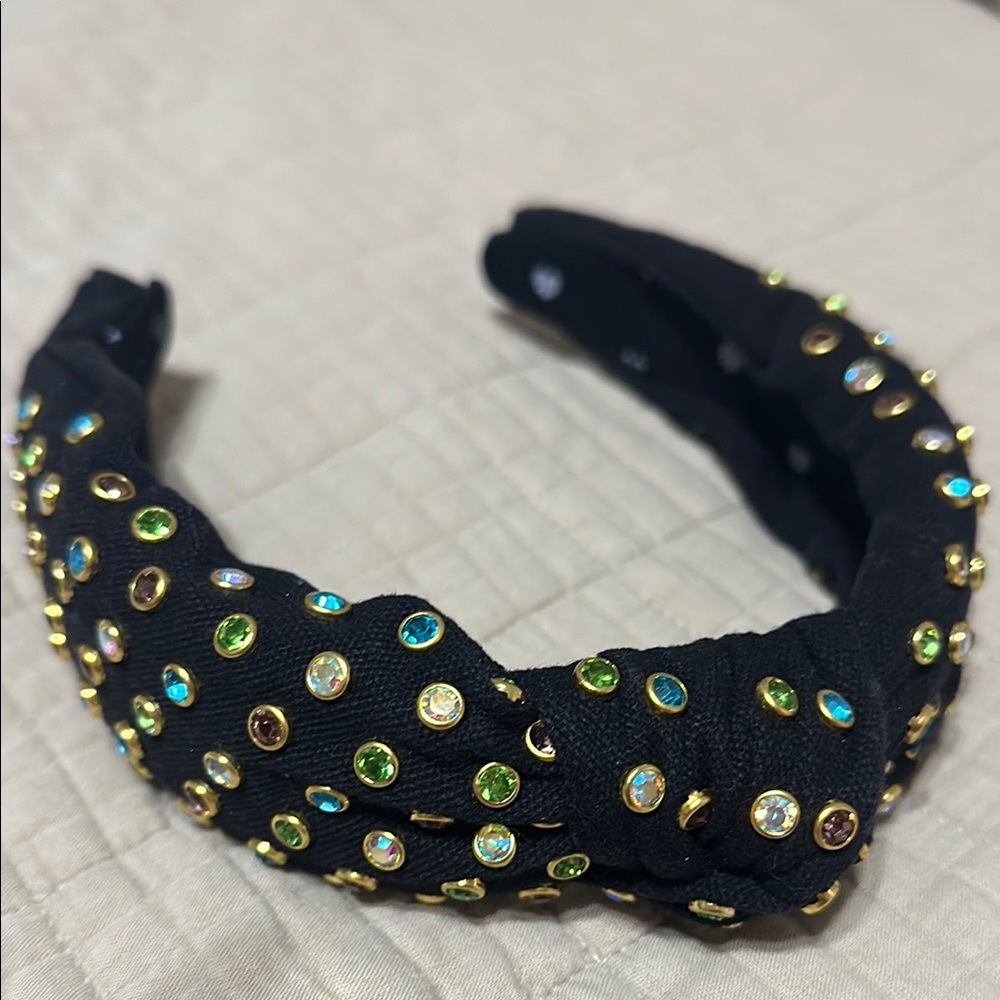 Lele Sadoughi Black Studded Headband